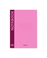 Тетрадь 48л А4 ErichKrause® Neon, розовая с пластиковой обложкой клетка скрепка