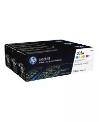 Картридж лазерный HP 305A CF370AM голубой/желтый/пурпурный x3упак. для HP CLJ M451