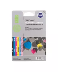 Картридж струйный CACTUS (CS-EPT0487) для EPSON Stylus Photo R200/210/220/230, комплект 6 цветов