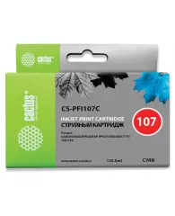 Картридж струйный CACTUS (CS-PFI107C) для CANON PF680/685/780/785, голубой